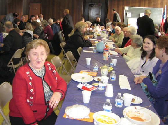 Photo of meal after lenten mission service